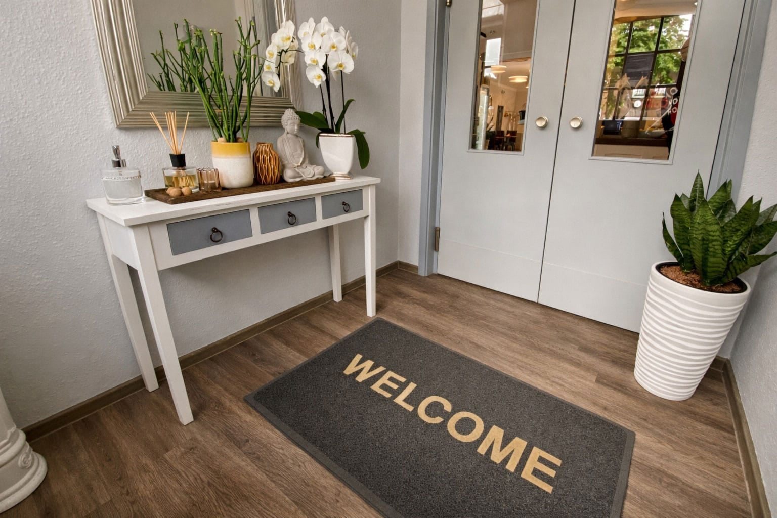 Eingangsbereich des Hotel am Markt in Leck